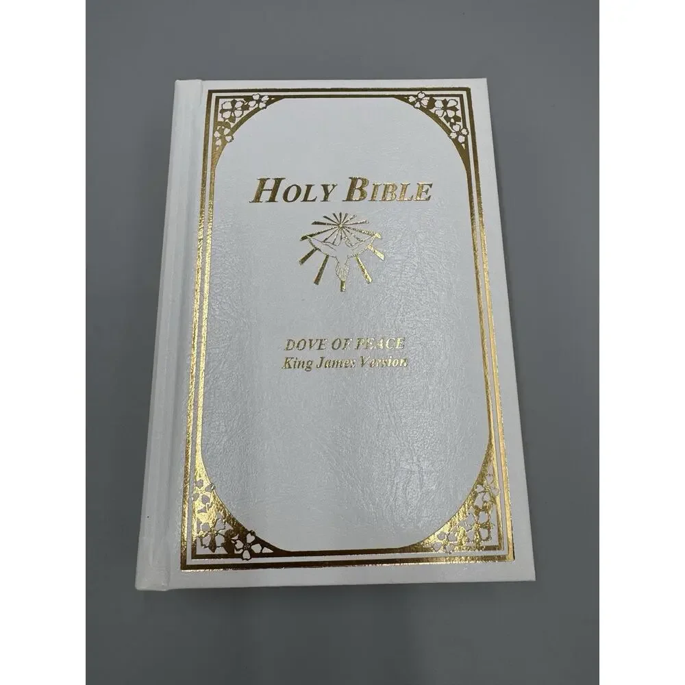 Holy Bible Dove of Peace King James Edition W/ Union Made Wooden Box Case